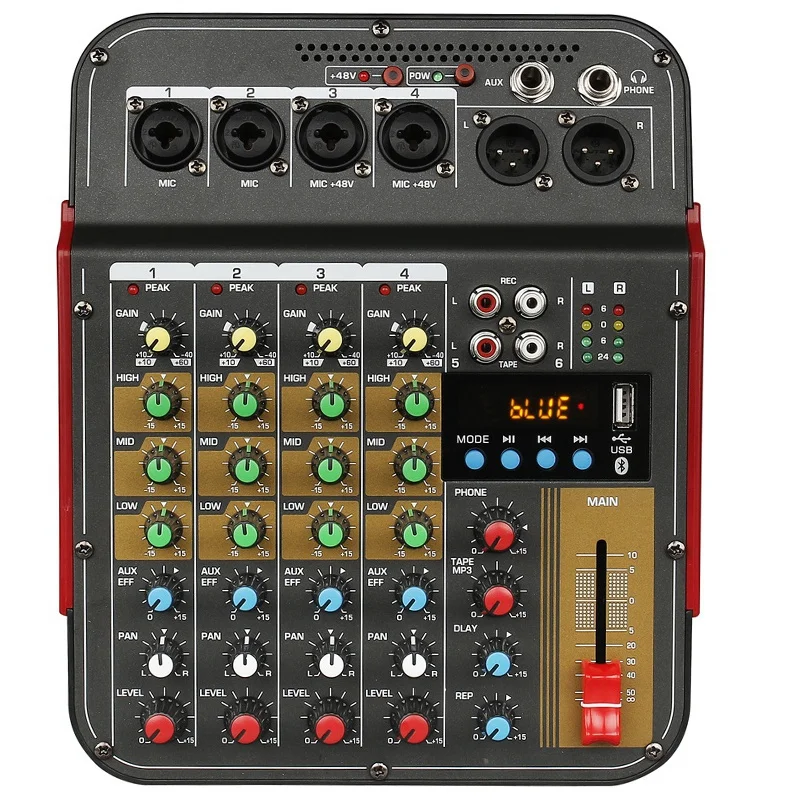 TM4 Digital 4-Channel o Mixer Mixing Console Built-In Phantom Power with o System for Studio Recording(EU Plug)
TM4 Digital 4-Channel o Mixer Mixing Console Built-In Phantom Power with o System for Studio Recording(EU Plug)