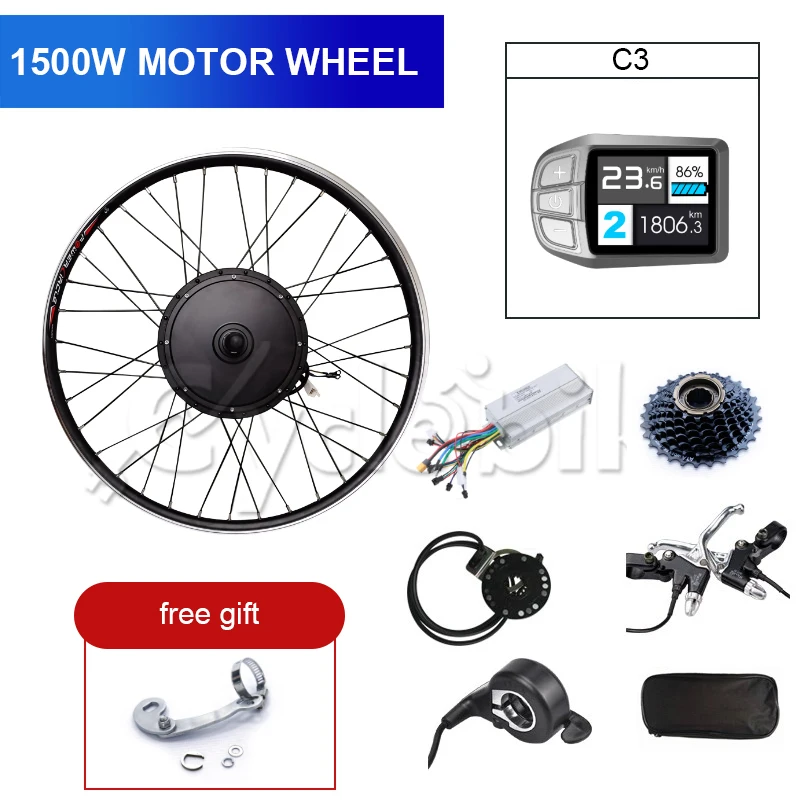 

E Bike Kit 48V 1500W Electric Bike Kit Electric Bicycle Conversion Kits For 20" 24" 26" 700C 28" 29"