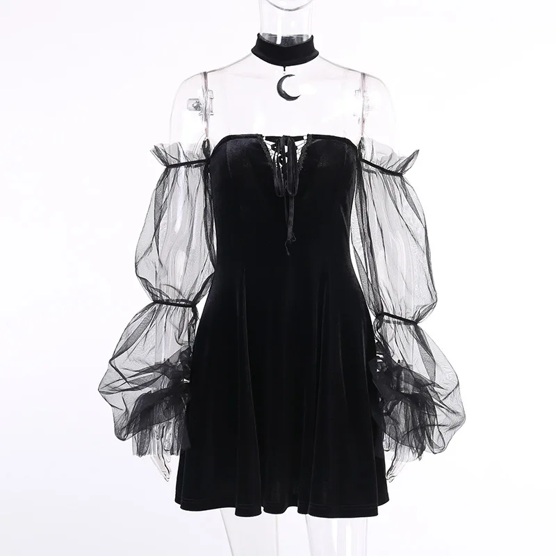 Gothic Mesh Vintage Dresses Egirl Aesthetic Transpanent Strap Pleated Dress Chic Punk Hip Hop Grunge Emo Y2K Chic for Women
Gothic Mesh Vintage Dresses Egirl Aesthetic Transpanent Strap Pleated Dress Chic Punk Hip Hop Grunge Emo Y2K Chic for Women