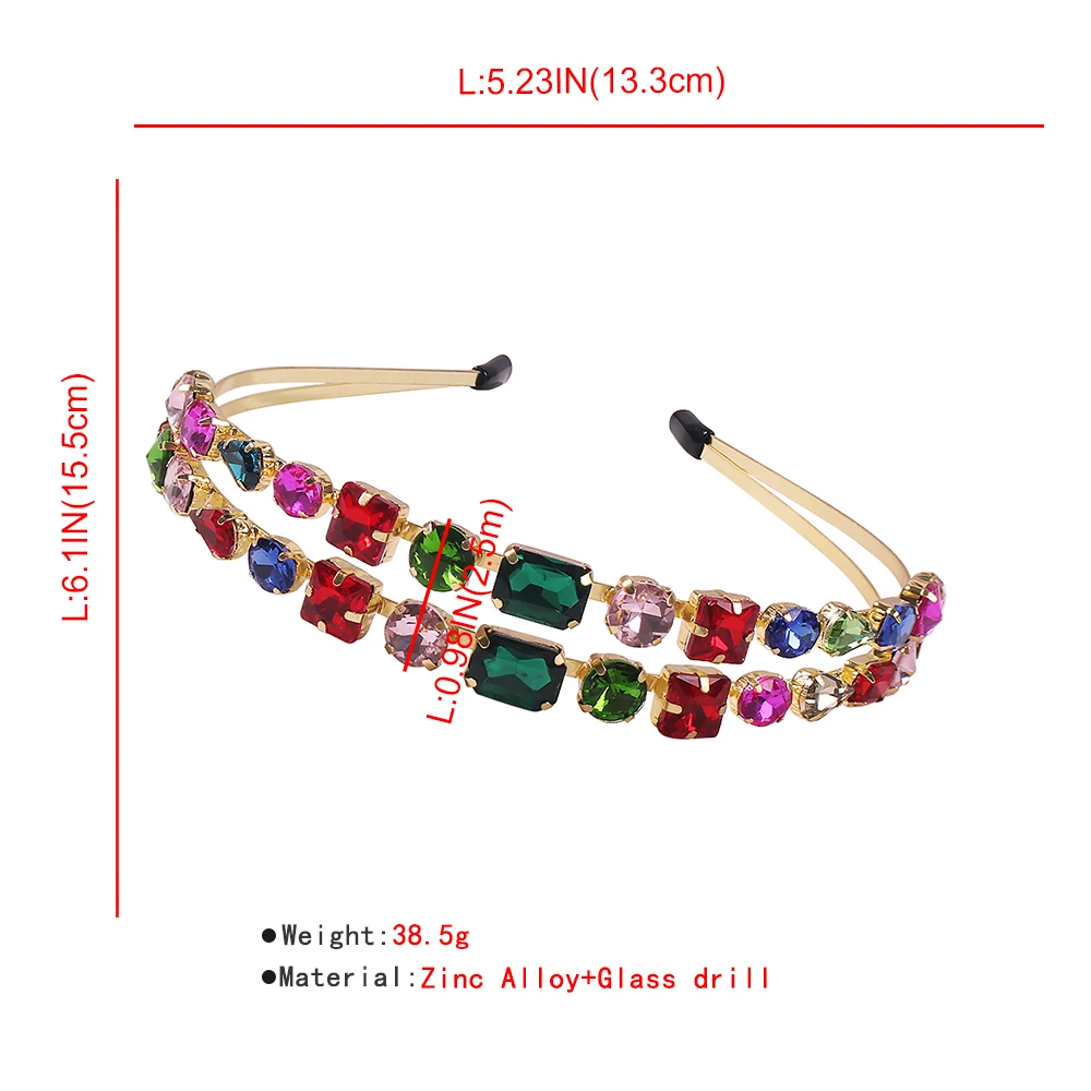 Colorful Geometric Crystal Hairband Sparkly Rhinestone Baroque Headband For Women Party Wedding Crown Fashion Hair Accessories
Colorful Geometric Crystal Hairband Sparkly Rhinestone Baroque Headband For Women Party Wedding Crown Fashion Hair Accessories