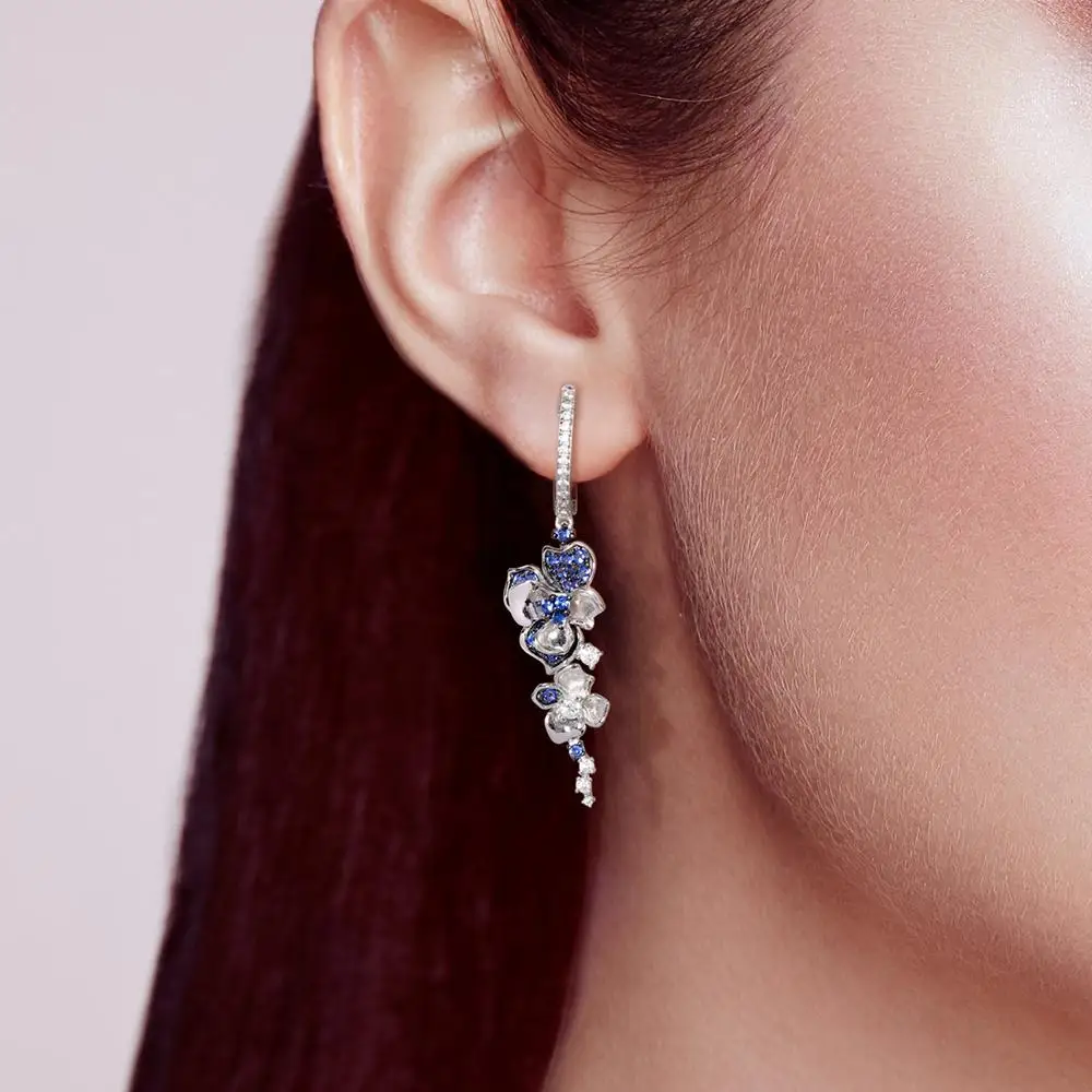 SANTUZZA Pure 925 Sterling Silver Earrings For Women Dangle Blue Butterfly Blue White Cubic Zirconia brincos Fashion Jewelry
SANTUZZA Pure 925 Sterling Silver Earrings For Women Dangle Blue Butterfly Blue White Cubic Zirconia brincos Fashion Jewelry