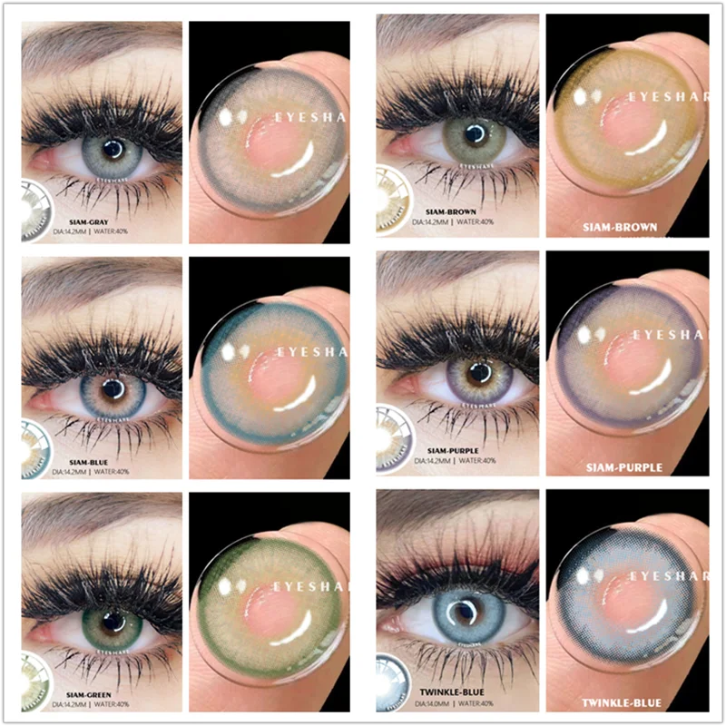 Цветные контактные линзы EYESHARE для глаз серии SIAM цветные контактные линзы ed для красоты глаз 2 шт. ежегодные цветные линзы для глаз
Цветные контактные линзы EYESHARE для глаз серии SIAM цветные контактные линзы ed для красоты глаз 2 шт. ежегодные цветные линзы для глаз