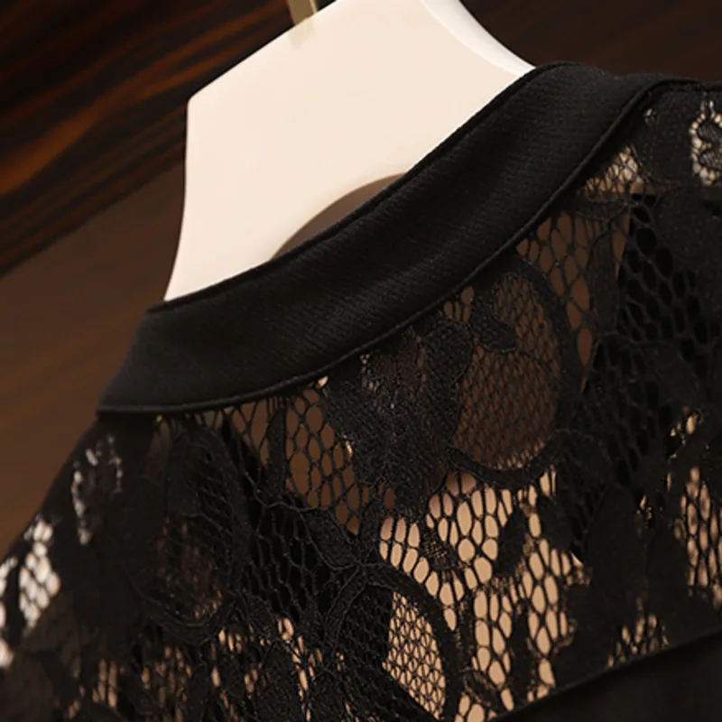 Plus Size Women Spring Autumn lace patchwork mini Dress Long Sleeve Elegant Vintage Korean dresses office ladies A-line Dresses
Plus Size Women Spring Autumn lace patchwork mini Dress Long Sleeve Elegant Vintage Korean dresses office ladies A-line Dresses