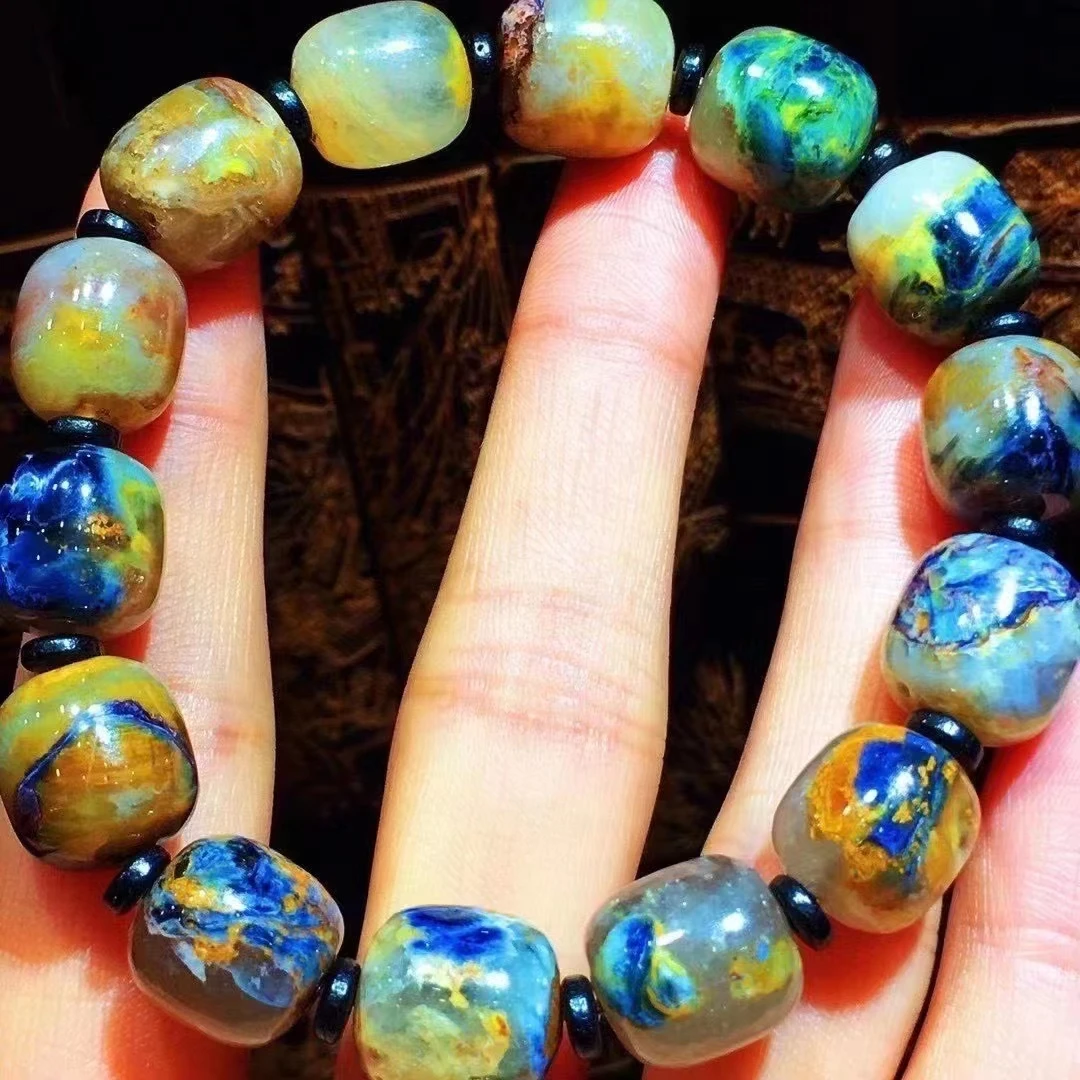 13mm Natural Pietersite Stone Bracelet Jewelry For Women Lady Men Yellow Blue Crystal Round Beads Reiki Namibia Energy Strands
13mm Natural Pietersite Stone Bracelet Jewelry For Women Lady Men Yellow Blue Crystal Round Beads Reiki Namibia Energy Strands