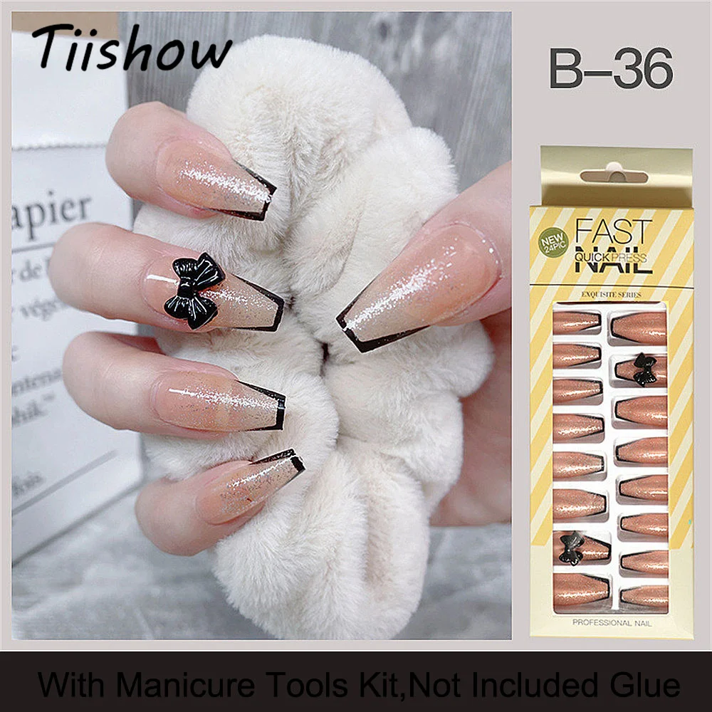 Tiishow 24 Colors Fake Nails Tips Kit 24pcs/box Christmas False Nails with Manicure Tools Shiny Crystal Rhinestone Nail Decor
Tiishow 24 Colors Fake Nails Tips Kit 24pcs/box Christmas False Nails with Manicure Tools Shiny Crystal Rhinestone Nail Decor