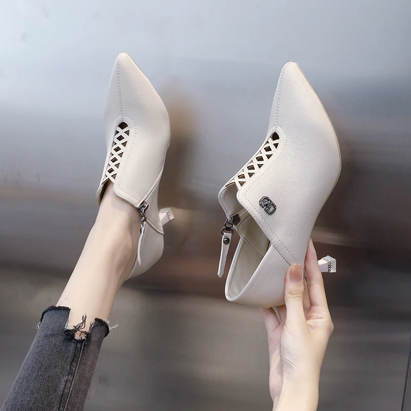 Fashion two-wear deep-mouth single shoes with rhinestone stiletto side zipper high-heel pointed small leather shoes X882
Fashion two-wear deep-mouth single shoes with rhinestone stiletto side zipper high-heel pointed small leather shoes X882