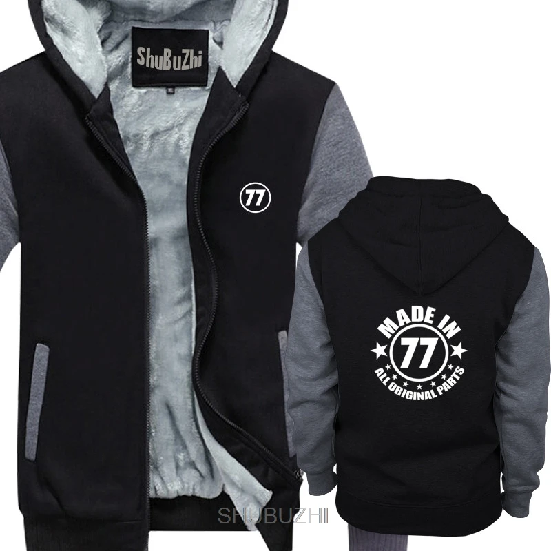 MADE IN 77 (or any year) ALL ORIGINAL PARTS 40th birthday 1977 hoodies S-5XL Fashion Style Men hoody casual thick coat sbz8294
MADE IN 77 (or any year) ALL ORIGINAL PARTS 40th birthday 1977 hoodies S-5XL Fashion Style Men hoody casual thick coat sbz8294