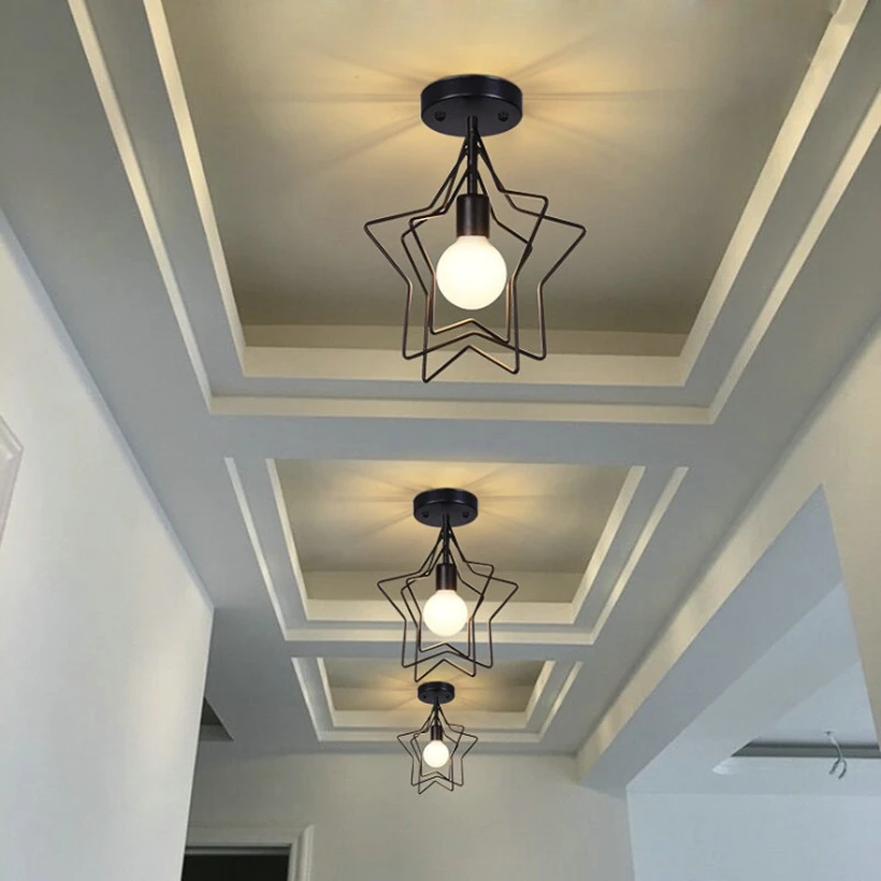 Modern Pendant Light Golden/Black Star hang lamp E27 retro lights industrial iron Hanging Lamp living room bedroom deco maison
Modern Pendant Light Golden/Black Star hang lamp E27 retro lights industrial iron Hanging Lamp living room bedroom deco maison