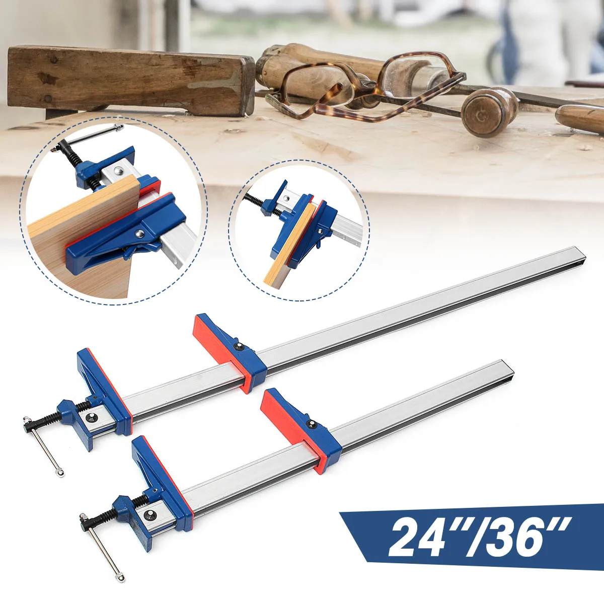 24/36 inch F-Clamp Bar for Woodworking Clamp Clip Grip DIY T Wood Clamps Quick Ratchet Release Wooden Carpentry Hand Tool
24/36 inch F-Clamp Bar for Woodworking Clamp Clip Grip DIY T Wood Clamps Quick Ratchet Release Wooden Carpentry Hand Tool