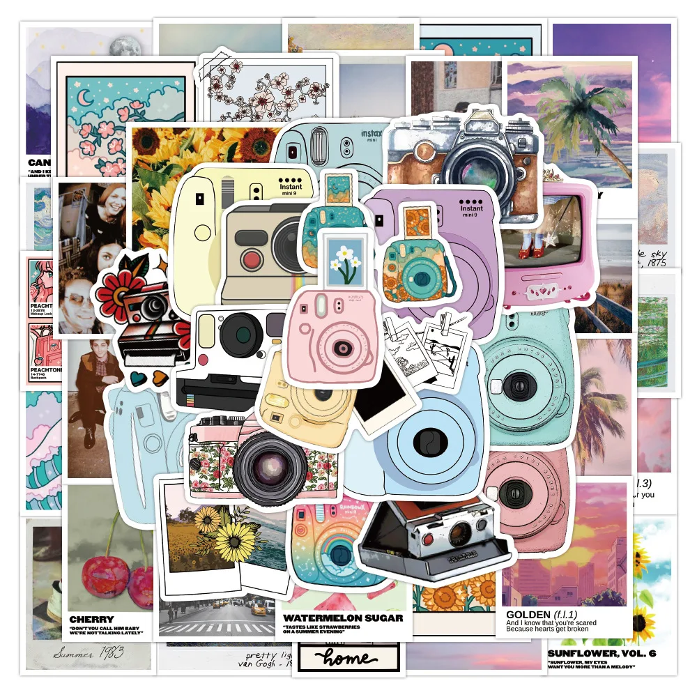 10/30/50PCS Cute Instant Camera Stickers Aesthetic Laptop Luggage Skateboard Waterproof Graffiti Decal Sticker Packs Kid Toy
10/30/50PCS Cute Instant Camera Stickers Aesthetic Laptop Luggage Skateboard Waterproof Graffiti Decal Sticker Packs Kid Toy
