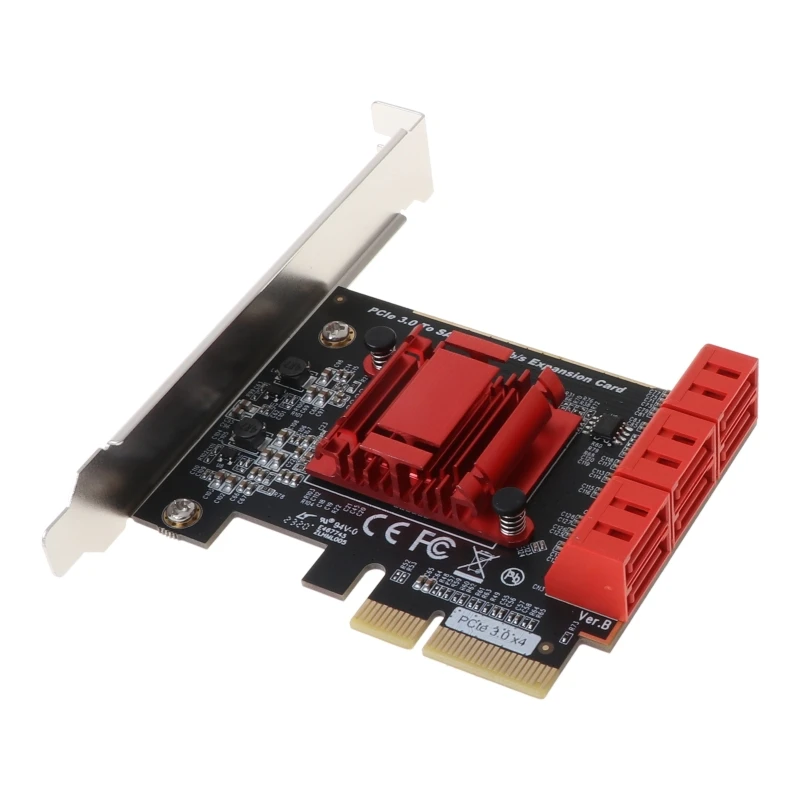 PCIE SATA 3.0 PCI-E SATA Card PCI E PCI Express SATA Controller 6-Ports SATA3 X4
PCIE SATA 3.0 PCI-E SATA Card PCI E PCI Express SATA Controller 6-Ports SATA3 X4