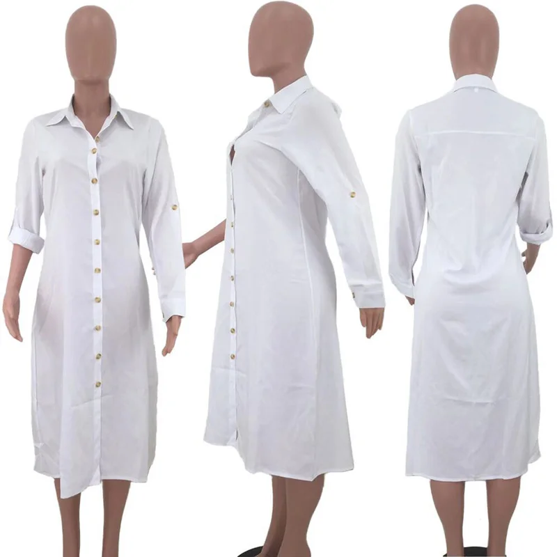 Elegant Women Fashion White Shirt Dress With Belt 2021 Casual Summer Long Sleeve Loose Plain Turn Down Collar Female Midi Dress
Elegant Women Fashion White Shirt Dress With Belt 2021 Casual Summer Long Sleeve Loose Plain Turn Down Collar Female Midi Dress