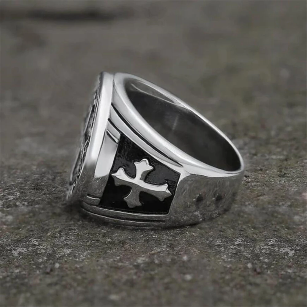 Fashion Creative Bible Cross Rings Men's Christianity Jesus Punk Retro Ring Hip Hop Popular Locomotive Accessories Jewelry Gift
Fashion Creative Bible Cross Rings Men's Christianity Jesus Punk Retro Ring Hip Hop Popular Locomotive Accessories Jewelry Gift