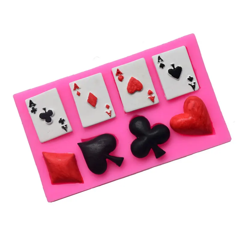 Creative Playing Card Modeling Silicone Mold Biscuit Fudge Chocolate Silicone Mold DIY Cake Decoration Accessories Baking Tools
Creative Playing Card Modeling Silicone Mold Biscuit Fudge Chocolate Silicone Mold DIY Cake Decoration Accessories Baking Tools