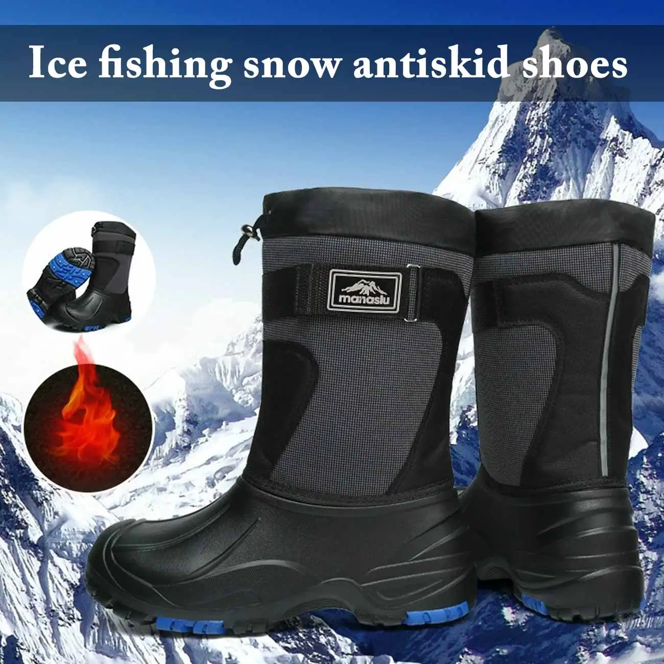1Pair Ice Cleats Fishing Shoes with Steel Spikes Anti Slip Snow Boots Shoes for Hiking Fishing Walking Climbing Mountaineering
1Pair Ice Cleats Fishing Shoes with Steel Spikes Anti Slip Snow Boots Shoes for Hiking Fishing Walking Climbing Mountaineering