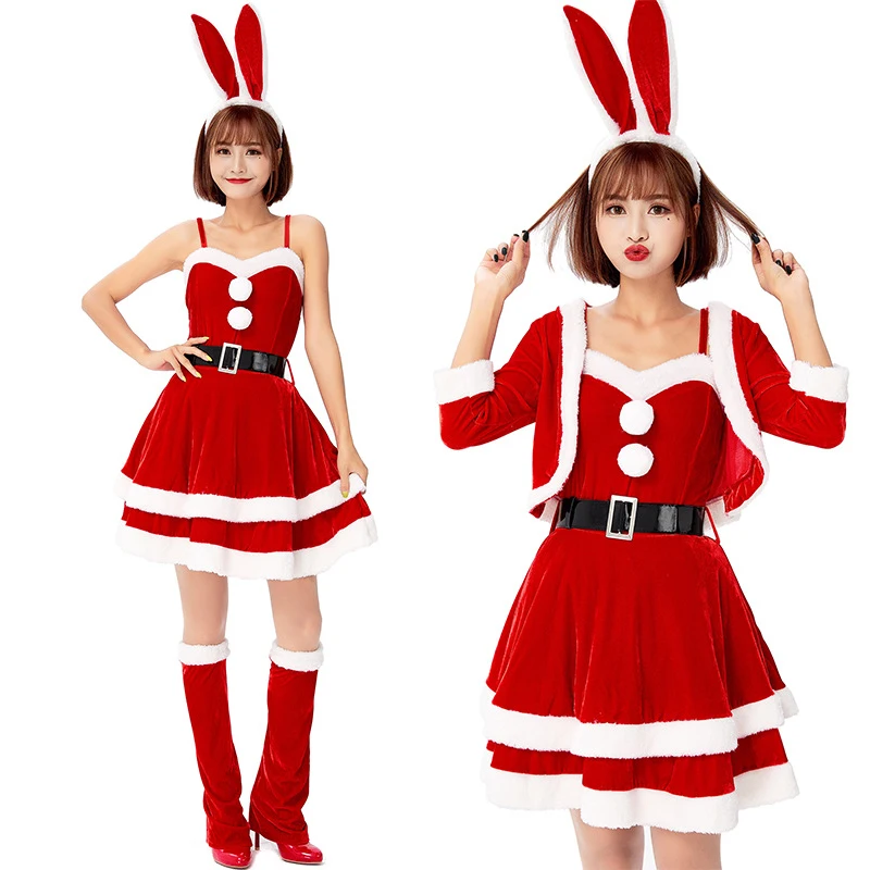 Christmas dress santa claus costume Cute bunny girl red dress Christmas carnival night costume
Christmas dress santa claus costume Cute bunny girl red dress Christmas carnival night costume