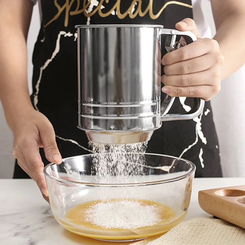 Stainless Steel Flour Sifter With Hand Press Double Layers Sieve Baking Sieve Cup Sifter For Baking Flour Sifter Sieve G8TB
Stainless Steel Flour Sifter With Hand Press Double Layers Sieve Baking Sieve Cup Sifter For Baking Flour Sifter Sieve G8TB