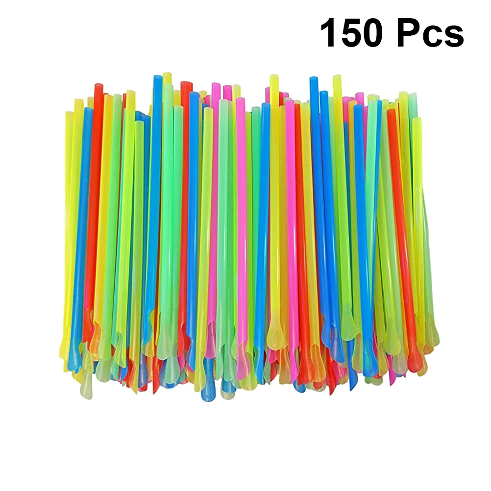 150pcs Practical Mixed Color Lightweight Spoon Straws Straws Sucker Banquet Home Party for Smoothies Milkshakes Shaved Ice A50
150pcs Practical Mixed Color Lightweight Spoon Straws Straws Sucker Banquet Home Party for Smoothies Milkshakes Shaved Ice A50