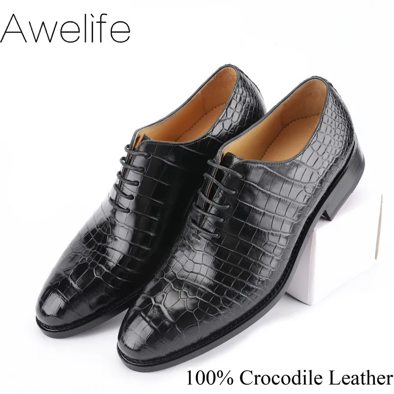 Crocodile Shoes Men Dress 100% Genuine Leather Derby Casual Formal Brand Party Wedding Luxury Men's Oxford Alligator Shoes
Crocodile Shoes Men Dress 100% Genuine Leather Derby Casual Formal Brand Party Wedding Luxury Men's Oxford Alligator Shoes