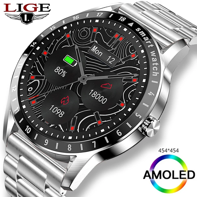 LIGE New Smart Watch Men 454*454 AMOLED Screen Fitness Men's Watch Fitness Bracelet Smartwatch Wristwatch For Xiaomi Sport Clock
LIGE New Smart Watch Men 454*454 AMOLED Screen Fitness Men's Watch Fitness Bracelet Smartwatch Wristwatch For Xiaomi Sport Clock