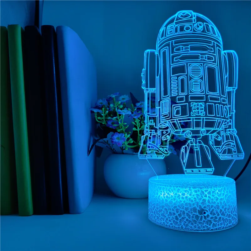 Creative 3D Illusion Night Light LED Robot USB 3D Illusion Nightlight Boys Room Table Lamp Kids Birthday Gift Atmosphere Decor
Creative 3D Illusion Night Light LED Robot USB 3D Illusion Nightlight Boys Room Table Lamp Kids Birthday Gift Atmosphere Decor