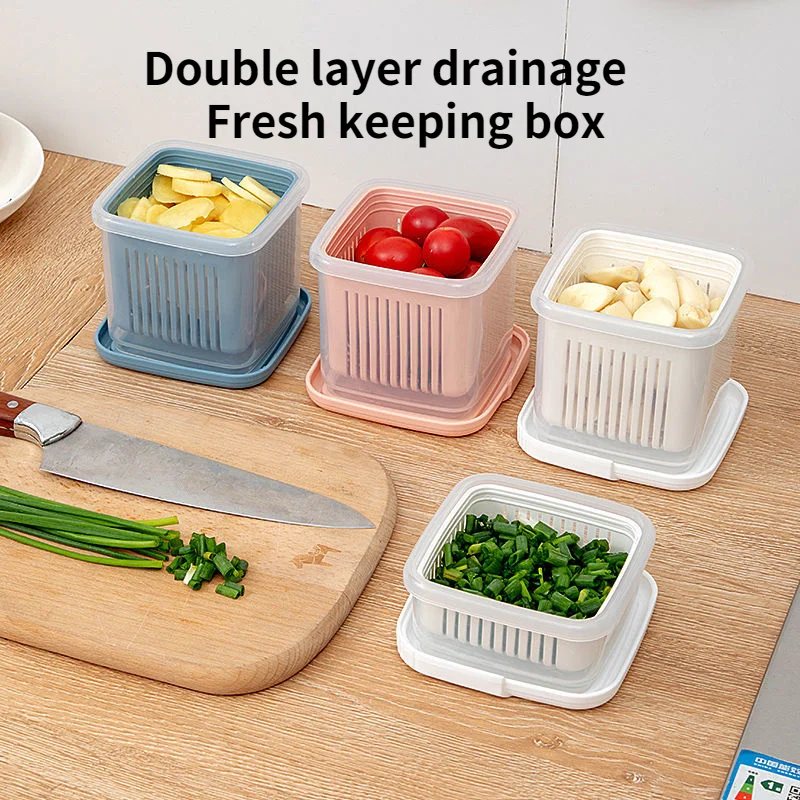 Fruit and Vegetable Fresh-Keeping Box Refrigerator Storage Box Kitchen Sealing Box Tape Cover Drain Storage Box Kitchen Storage
Fruit and Vegetable Fresh-Keeping Box Refrigerator Storage Box Kitchen Sealing Box Tape Cover Drain Storage Box Kitchen Storage