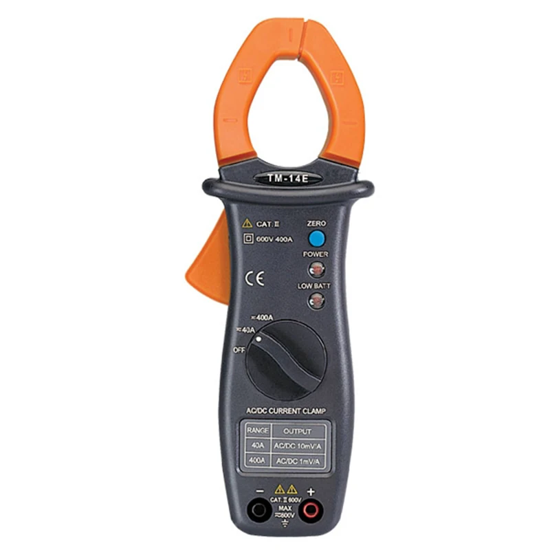 TENMARS TM-14E Profession AC/DC Current Transducer Clamp Meter With Current 40A And 400A, CAT III 600V ,Low Battery Indication.
TENMARS TM-14E Profession AC/DC Current Transducer Clamp Meter With Current 40A And 400A, CAT III 600V ,Low Battery Indication.