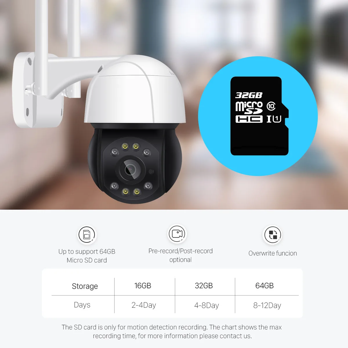 5MP Wifi IP Camera Outdoor H.265 PTZ 4X Digital Zoom Ai Human Detection Wireless Camera 1080P Auto Tracking CCTV Security Camera
5MP Wifi IP Camera Outdoor H.265 PTZ 4X Digital Zoom Ai Human Detection Wireless Camera 1080P Auto Tracking CCTV Security Camera