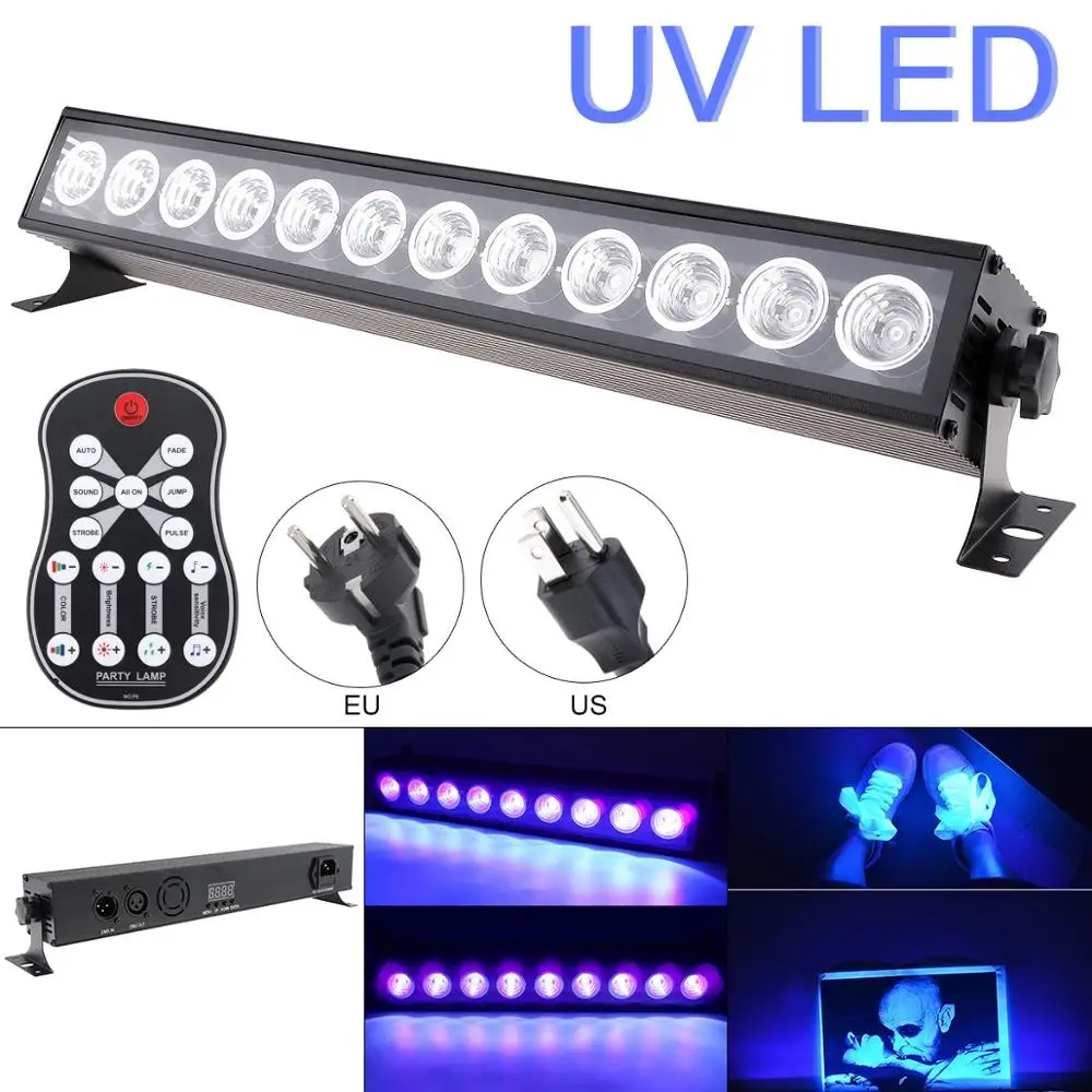 50-60Hz 9 LEDs UV Black Light Remote Control Purple Light Bar with Automatic Voice Control DMX512 for Stage / Disco / Club
50-60Hz 9 LEDs UV Black Light Remote Control Purple Light Bar with Automatic Voice Control DMX512 for Stage / Disco / Club