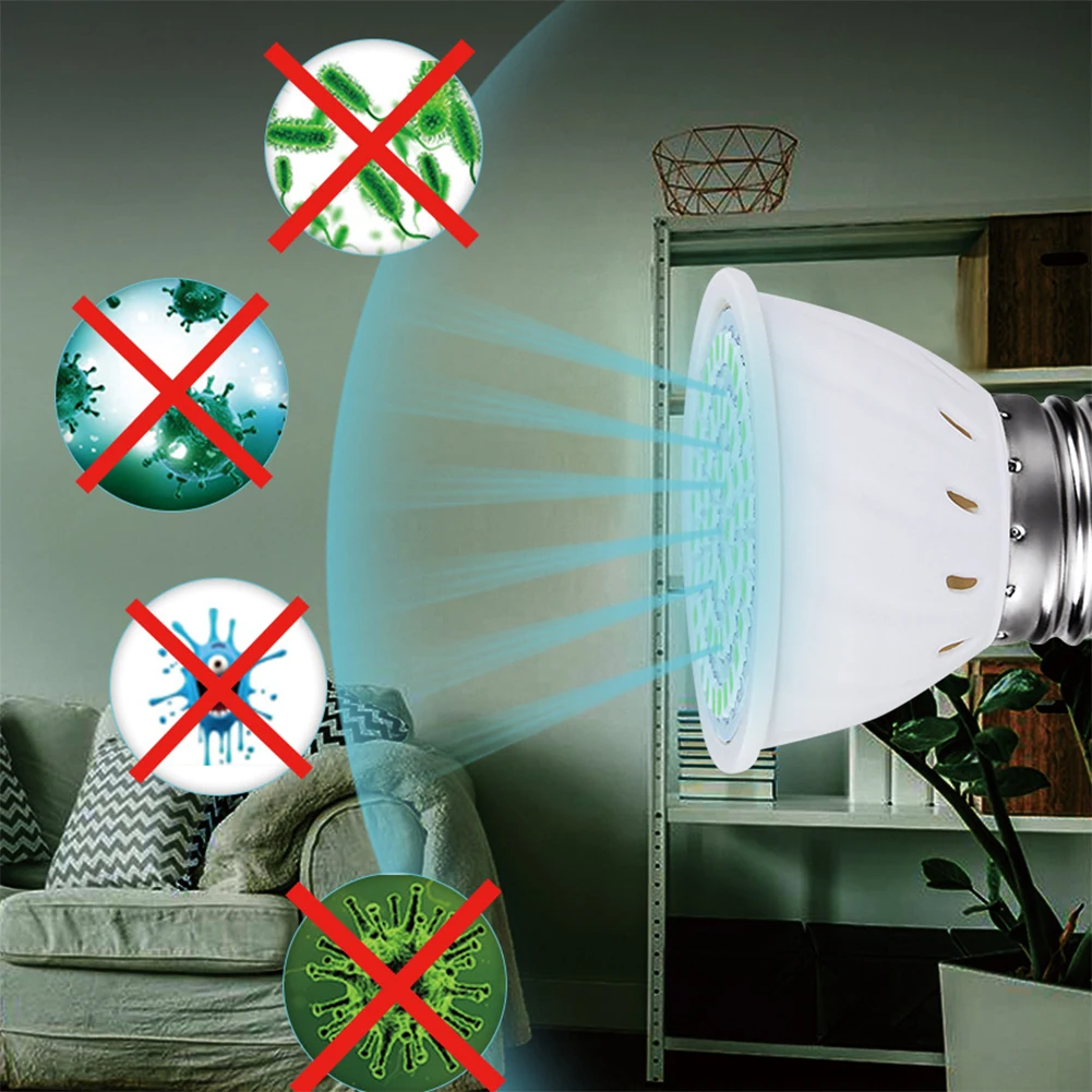 GU10 E14 E27 112 72 светодиоды 220V 110V светодиодов дезинфекции лампа ультрафиолетового