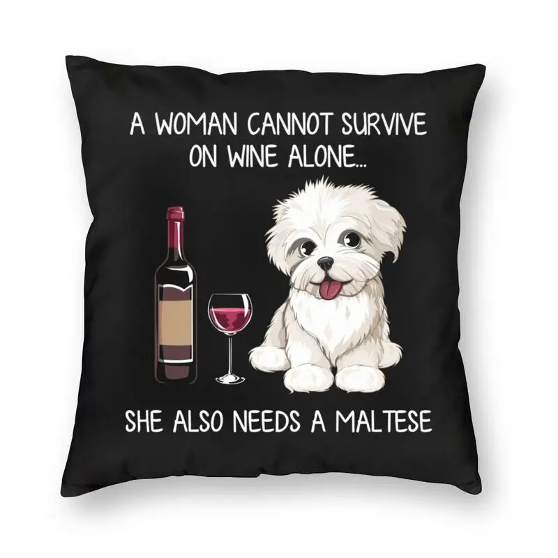 Nordic Maltese And Wine Funny Dog Cushion Cover Sofa Cover Living Room Pet Dog Lovers Square Pillow Case 40x40cm Decoration
Nordic Maltese And Wine Funny Dog Cushion Cover Sofa Cover Living Room Pet Dog Lovers Square Pillow Case 40x40cm Decoration