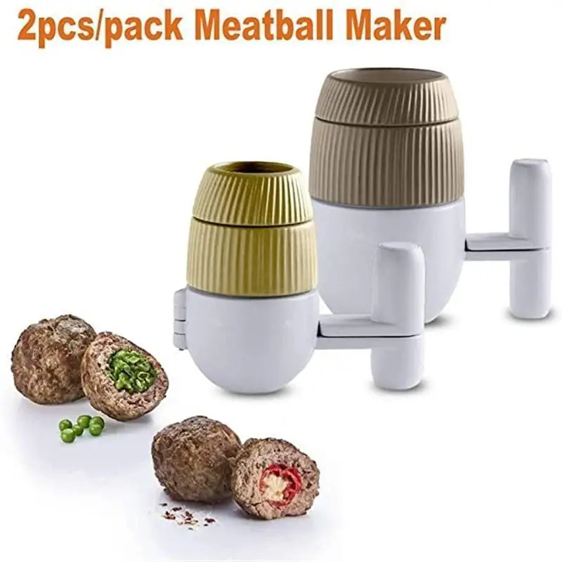 DIY Meatball Maker Mold Fish Meat Rice Ball Maker Non-Stick Meatball Mold Kitchen Accessories Creative Gadgets Meat Tools 2PCS
DIY Meatball Maker Mold Fish Meat Rice Ball Maker Non-Stick Meatball Mold Kitchen Accessories Creative Gadgets Meat Tools 2PCS