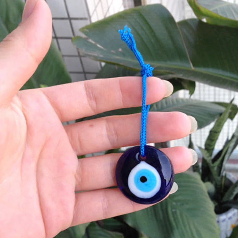 Lampwork Glass Turkish Evil Eye Charm Pendant Car Home Amulet Turkey Ornament S55 | Дом и сад