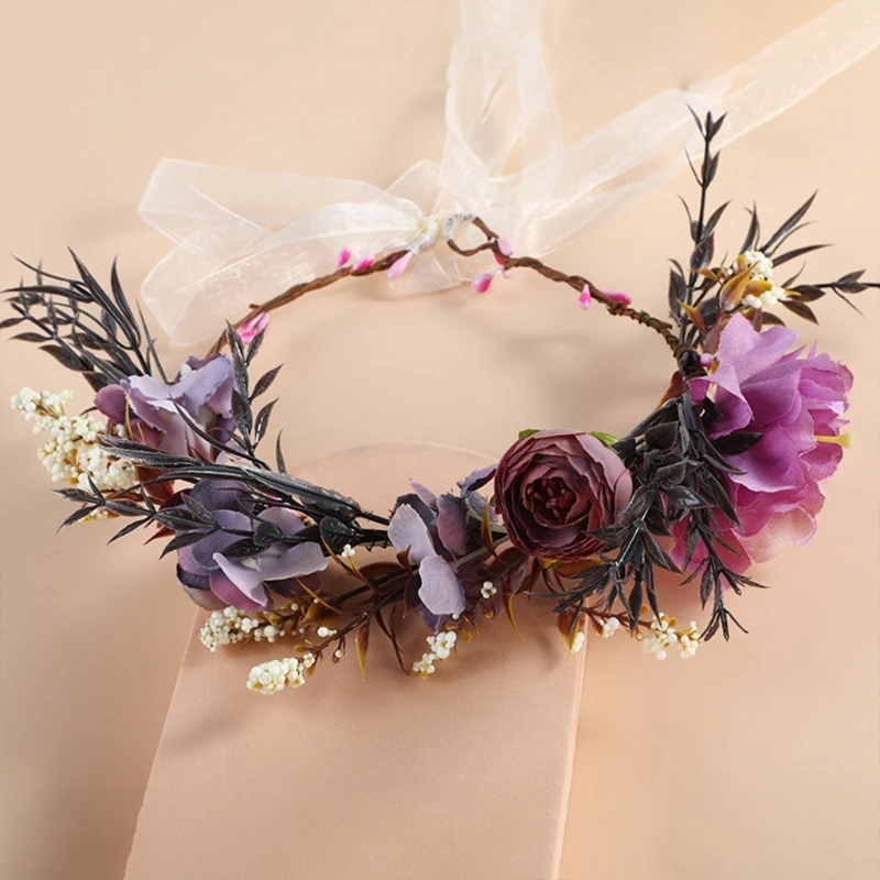 28TF Adjustable Pruple Fantasy Flower Crown Womens Floral Crown Headpiece Photo Props for Wedding Festivals Party Beach
28TF Adjustable Pruple Fantasy Flower Crown Womens Floral Crown Headpiece Photo Props for Wedding Festivals Party Beach