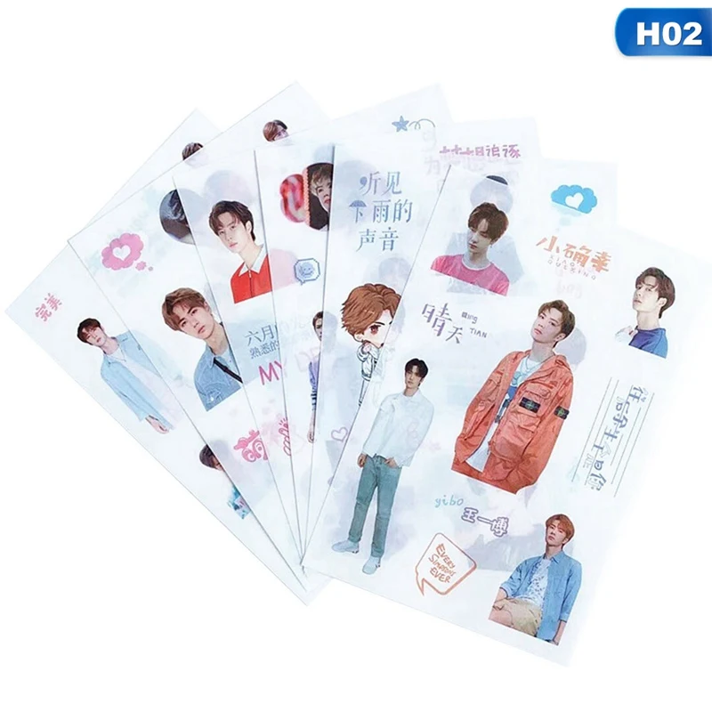 6 Sheets/Set! Xiao Zhan Wang Yibo Scrapbooking DIY Diary Album Label Stickers Chen Qing Ling Decorative Sticker
6 Sheets/Set! Xiao Zhan Wang Yibo Scrapbooking DIY Diary Album Label Stickers Chen Qing Ling Decorative Sticker