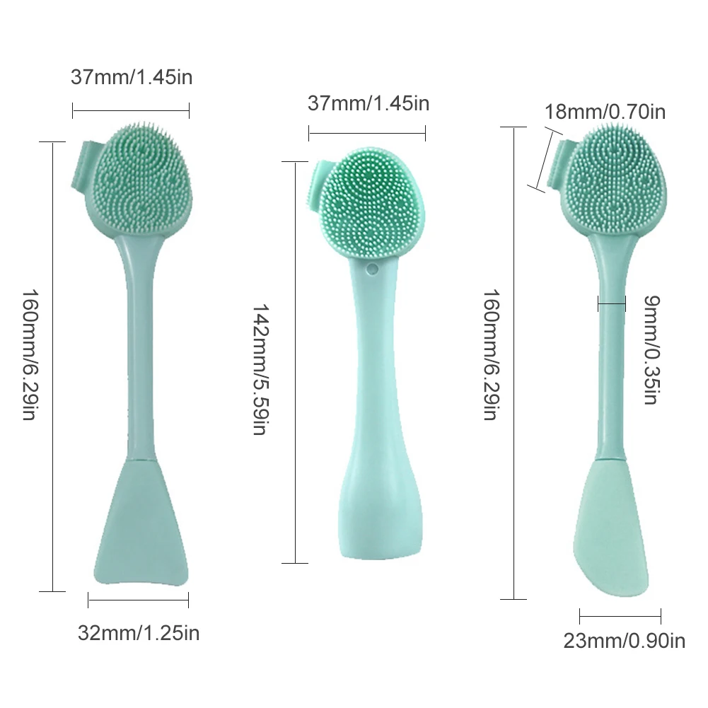 Facial Cleansing Brush Waterproof Silicone Facial Cleansing Brush Manual Makeup Remover Dual Purpose Cleanser Brush Head
Facial Cleansing Brush Waterproof Silicone Facial Cleansing Brush Manual Makeup Remover Dual Purpose Cleanser Brush Head