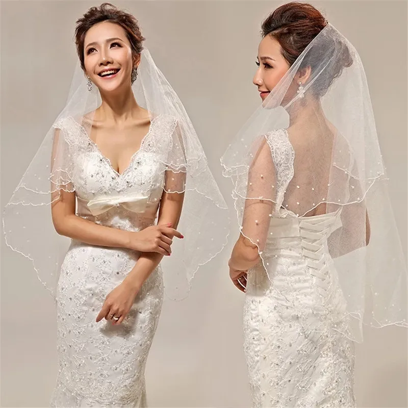 Fashion Simple Short Two Layer Tulle Wedding Veils With Comb White Ivory Bridal Veil for Bride Marriage Wedding Accessories
Fashion Simple Short Two Layer Tulle Wedding Veils With Comb White Ivory Bridal Veil for Bride Marriage Wedding Accessories