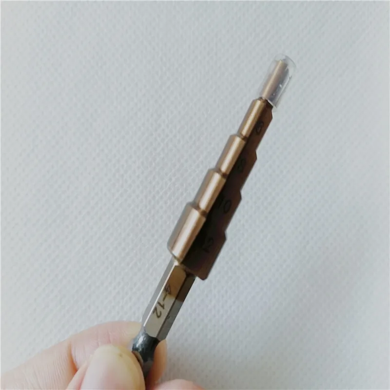 1pc HSS Co M35 4-12mm Straight Slot Hex Handle Step Drill Bit Straight Flute Hole Cutter Cone Saw Stepped Drill Power Tools
1pc HSS Co M35 4-12mm Straight Slot Hex Handle Step Drill Bit Straight Flute Hole Cutter Cone Saw Stepped Drill Power Tools