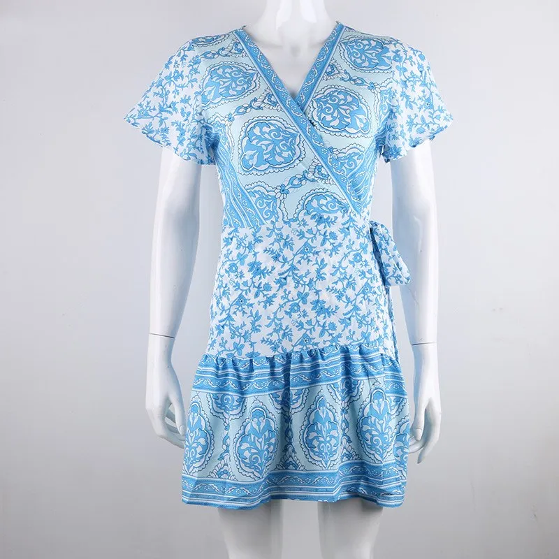 OneLineFox Mini Casual Floral Dress Women Short Sleeve Vintage Lace Up Chiffon Beach Summer Dress Pleated Casual A Line Dress
OneLineFox Mini Casual Floral Dress Women Short Sleeve Vintage Lace Up Chiffon Beach Summer Dress Pleated Casual A Line Dress