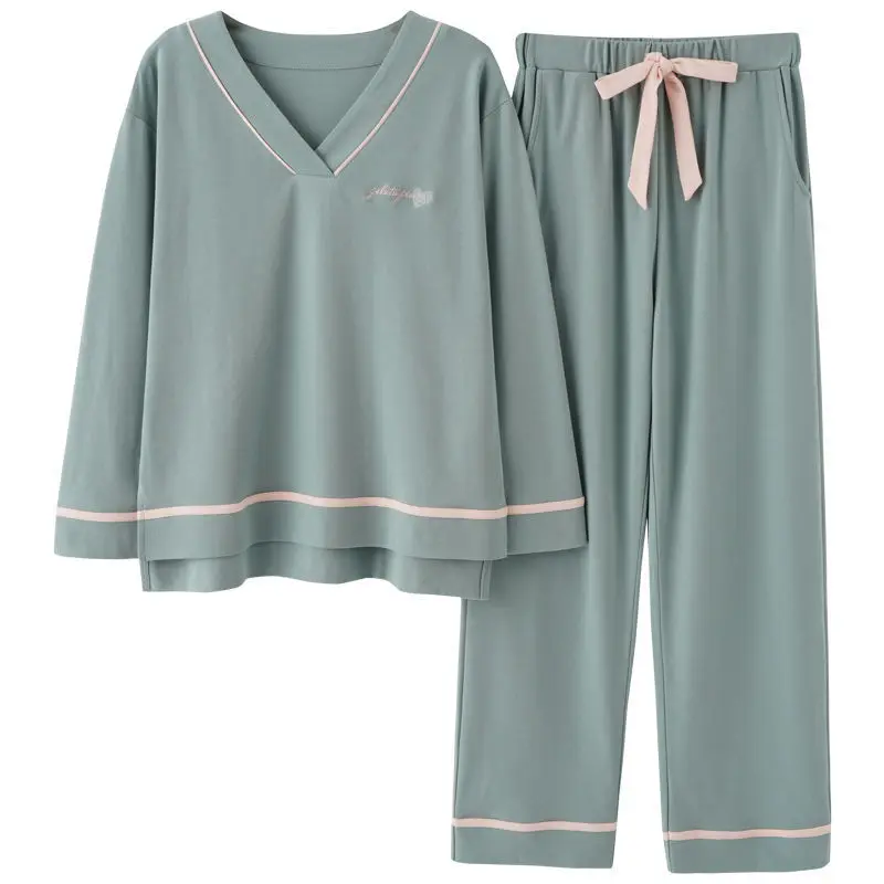 Pajamas For Women Cotton Pajamas Set Korean Clothes Women's Home Clothes Lounge Wear Pijama Hombre Long Sleeve Pyjamas Women
Pajamas For Women Cotton Pajamas Set Korean Clothes Women's Home Clothes Lounge Wear Pijama Hombre Long Sleeve Pyjamas Women