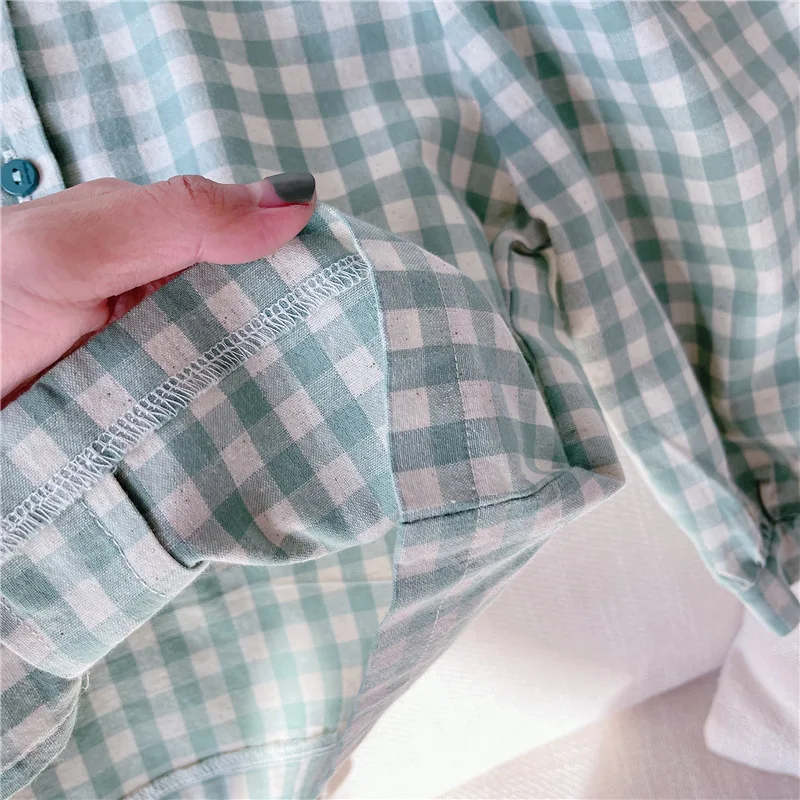 Keelorn Girls Casual Blouses 2021 New Spring Kids Long Sleeve Plaid Tops Korean Cotton Children Single-breasted Clothing
Keelorn Girls Casual Blouses 2021 New Spring Kids Long Sleeve Plaid Tops Korean Cotton Children Single-breasted Clothing