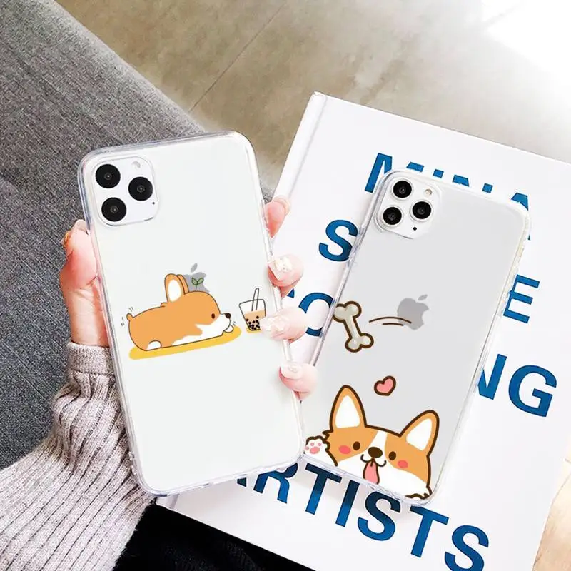 Cartoon Corgi Phone Case Transparent Clear for iPhone 11 12 mini pro XS MAX 7 8 6 6S Plus X 5S SE 2020 XR
Cartoon Corgi Phone Case Transparent Clear for iPhone 11 12 mini pro XS MAX 7 8 6 6S Plus X 5S SE 2020 XR
