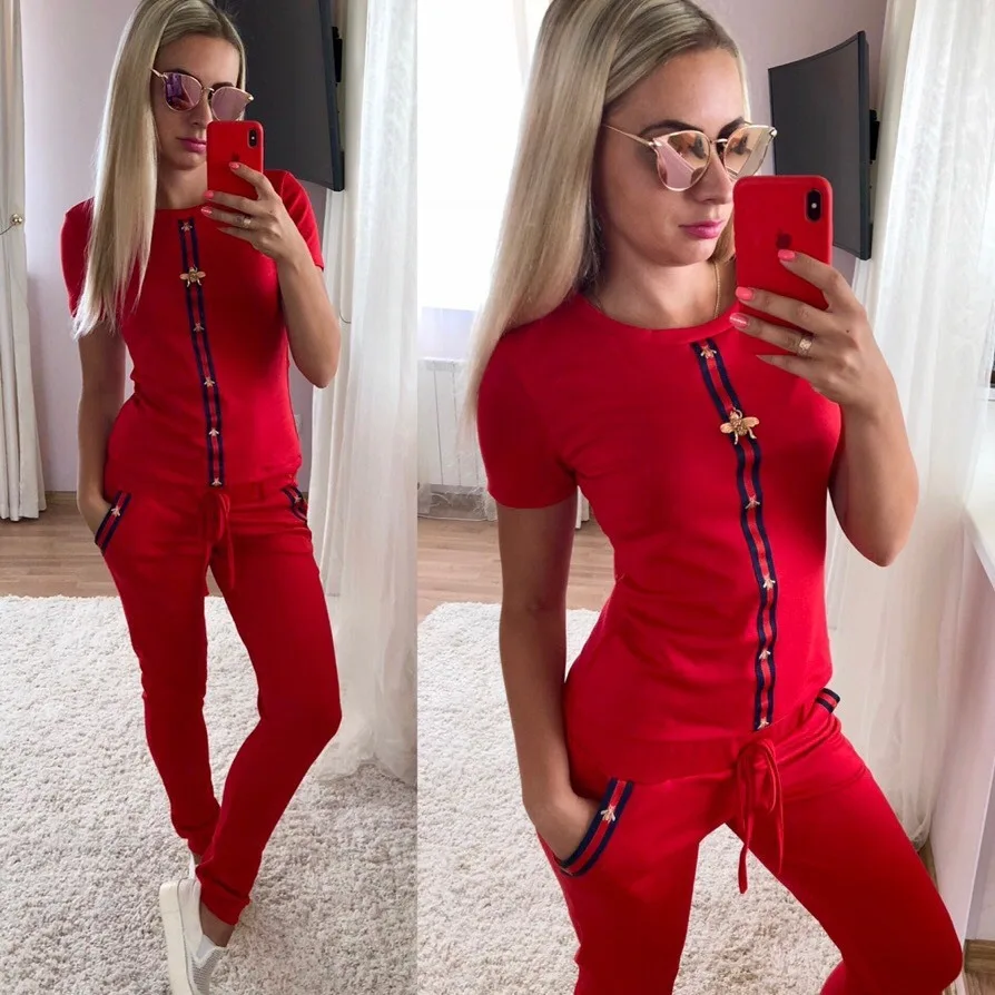 2021 Europe And The United States Two Piece Suit Women's Short Sleeve Cut Top Trousers Combat Sports Two Piece Suit Women's Leis
2021 Europe And The United States Two Piece Suit Women's Short Sleeve Cut Top Trousers Combat Sports Two Piece Suit Women's Leis