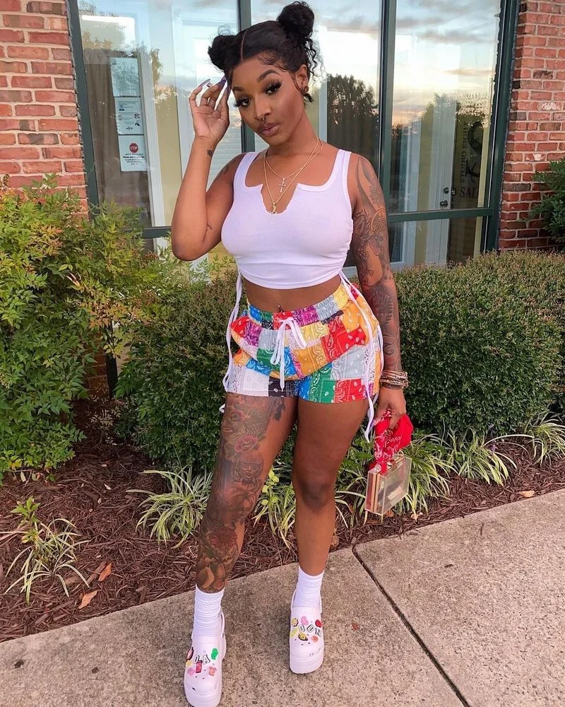 2021 Summer Shorts Women Hipster Bandage Drawstring Printed Color Blocking Shorts Loose Beach Pants Plus Size Female Outfits
2021 Summer Shorts Women Hipster Bandage Drawstring Printed Color Blocking Shorts Loose Beach Pants Plus Size Female Outfits