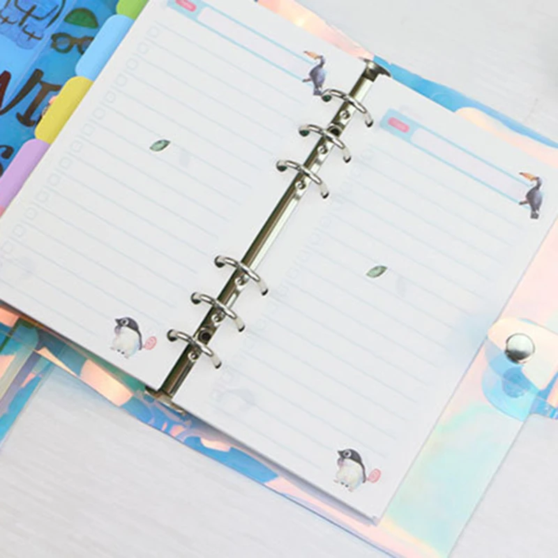 Loose-Leaf Notebook School Office Planner Stationery Laser Cover Diary Notebook PVC Button Gift Glitter
Loose-Leaf Notebook School Office Planner Stationery Laser Cover Diary Notebook PVC Button Gift Glitter