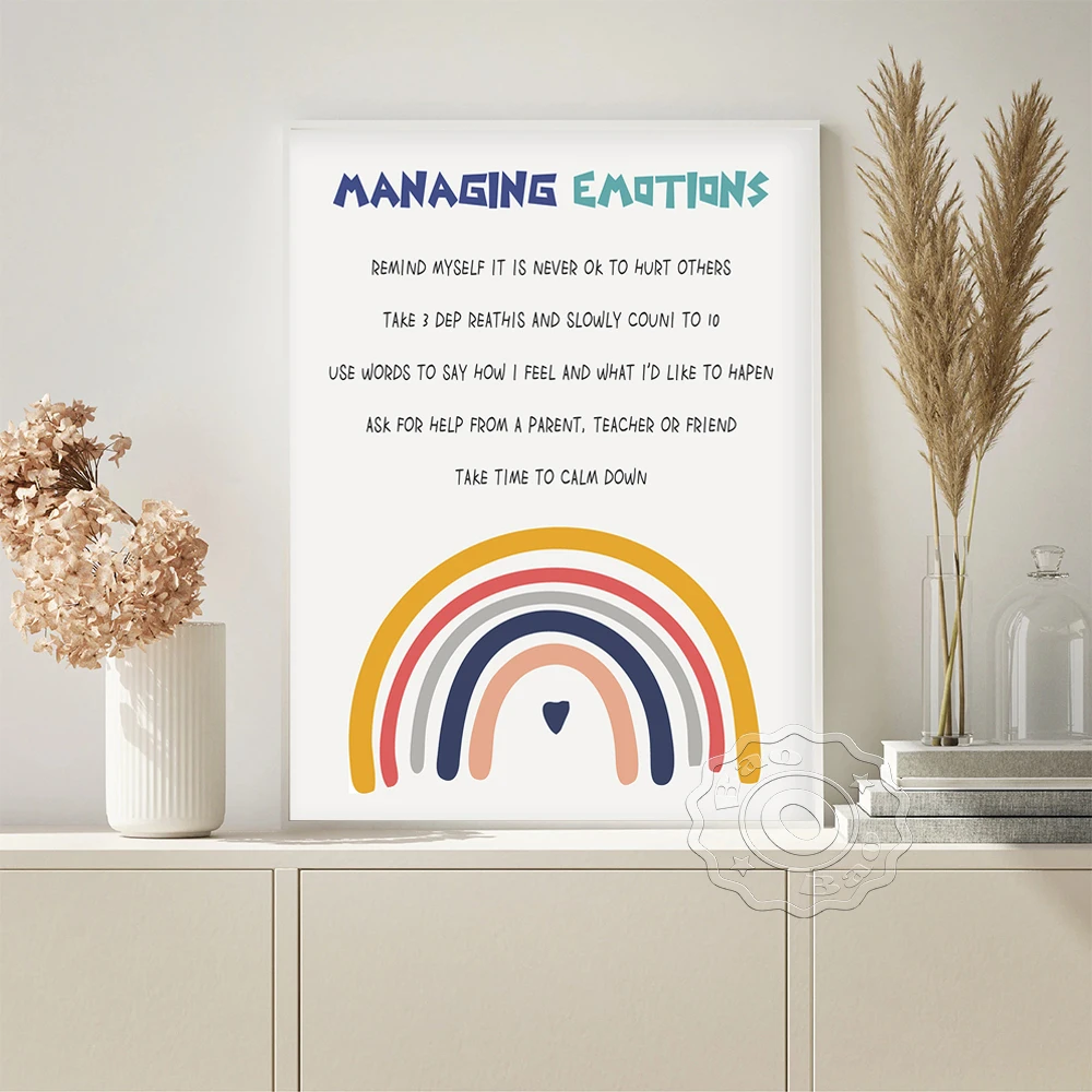 Managing Emotion Quote Typography Art Poster Scandinavian Rainbow Prints Wall Stickers Modern Minimalist Canvas Painting Decor
Managing Emotion Quote Typography Art Poster Scandinavian Rainbow Prints Wall Stickers Modern Minimalist Canvas Painting Decor