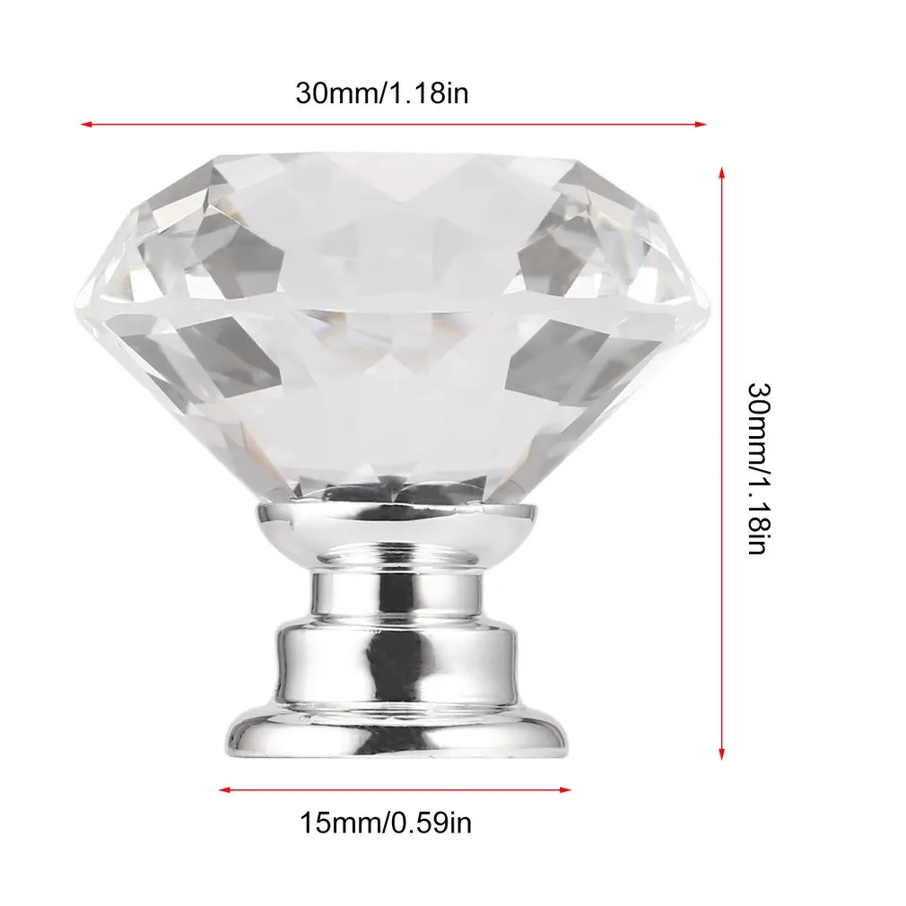 Diamond Clear Crystal Glass Door Pull Drawer Cabinet Furniture Accessory Handle Knob Screw Worldwide
Diamond Clear Crystal Glass Door Pull Drawer Cabinet Furniture Accessory Handle Knob Screw Worldwide