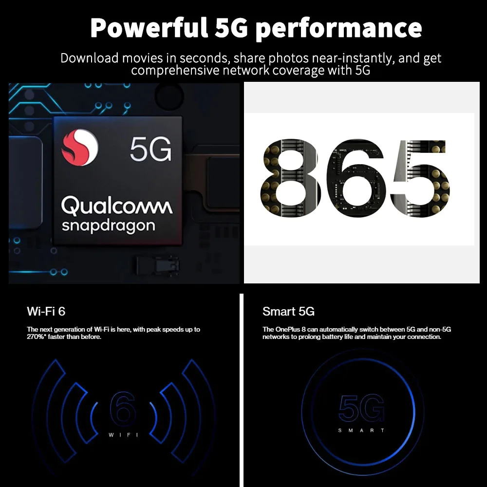 Global Firmware Oneplus 8 5G NFC Smart Phone 6.55'' 2K Big Screen Snapdragon 865 Octa Core 12GB 256GB Android 10 OS 30W Charger
Global Firmware Oneplus 8 5G NFC Smart Phone 6.55'' 2K Big Screen Snapdragon 865 Octa Core 12GB 256GB Android 10 OS 30W Charger