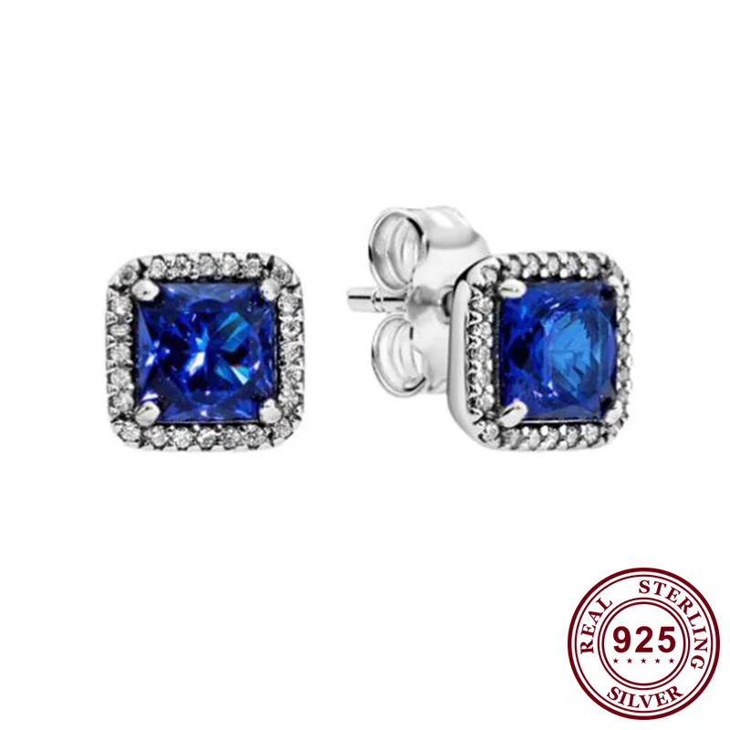 925 Sterling Silver Pan Earring Blue Fashion Square With Crystal Earrings For Women Wedding Gift Fashion Jewelry
925 Sterling Silver Pan Earring Blue Fashion Square With Crystal Earrings For Women Wedding Gift Fashion Jewelry
