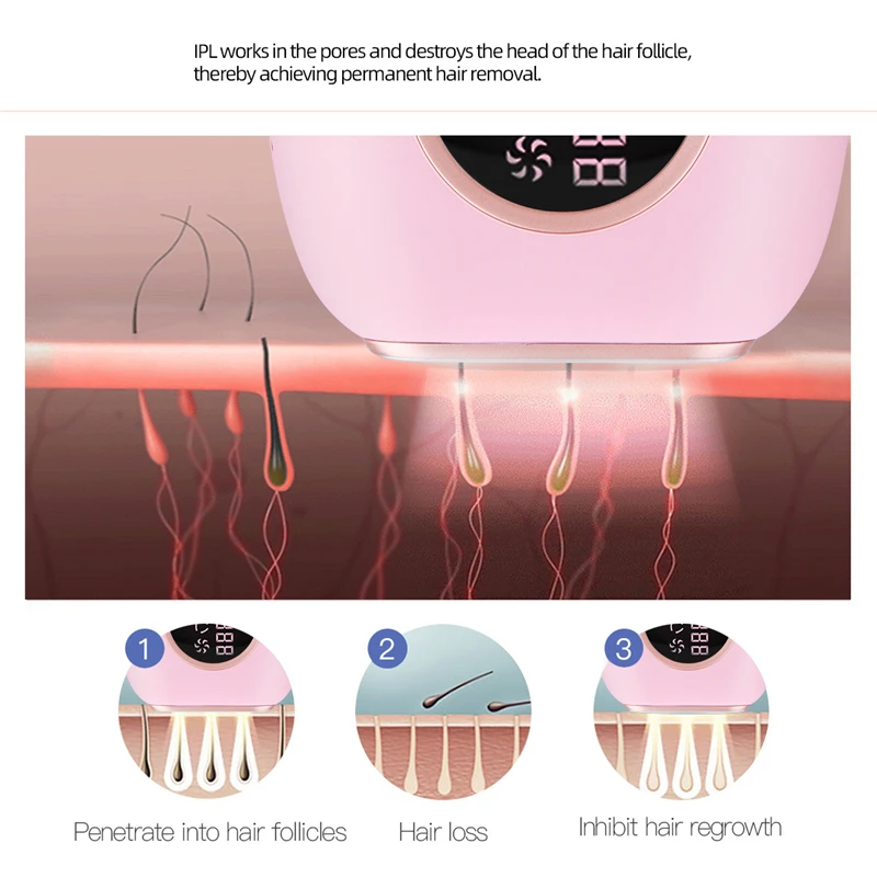 CkeyiN Permanent laser Hair Removal Device 999,999 Flashes Ice Cooling IPL Painless Hair Remover For Face Bikini All Body Parts
CkeyiN Permanent laser Hair Removal Device 999,999 Flashes Ice Cooling IPL Painless Hair Remover For Face Bikini All Body Parts